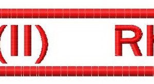 Blood type 6 embroidery design