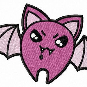 Bloodthirsty bat embroidery design