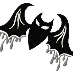 Bloody bat embroidery design
