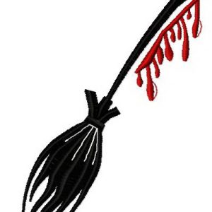 Bloody broom embroidery design