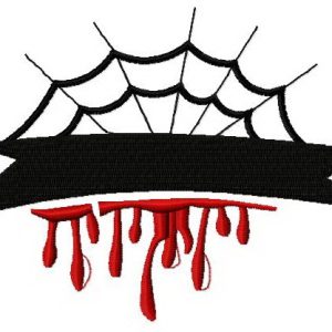 Bloody web embroidery design