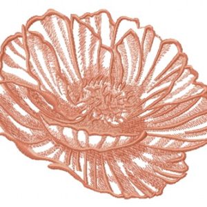 Blooming flower embroidery design