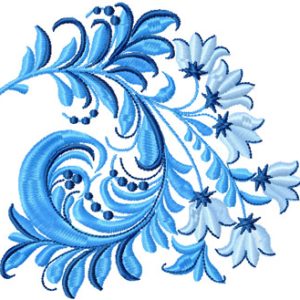 Blue Flower 2  embroidery design