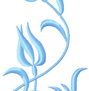Blue Tulip embroidery design