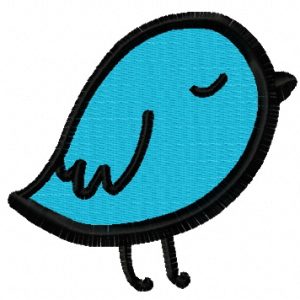 Blue bird embroidery design