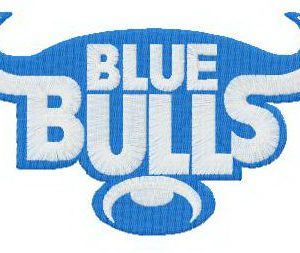 Blue Bulls logo embroidery design