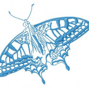 Blue butterfly 2 embroidery design
