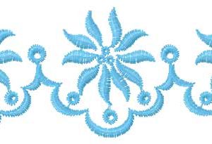 Blue decoration 3 embroidery design