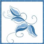 Blue decoration 12 embroidery design