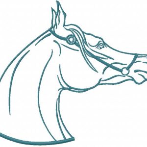 Blue horse 3 embroidery design