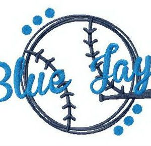 Blue Jays fan logo embroidery design