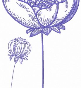 Blue meadow 6 embroidery design