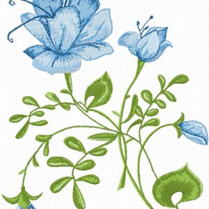 Blue Rose embroidery design