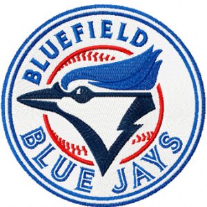 Bluefield Blue Jay Logo embroidery design