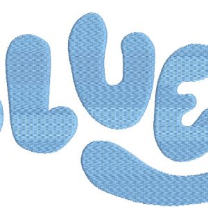 Bluey logo embroidery design