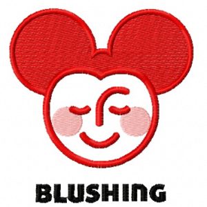 Blushing Mickey embroidery design