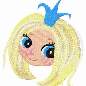 Blushing princess embroidery design