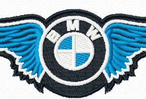 Auto wings logo embroidery design