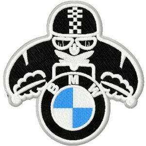 Biker motocycle embroidery design