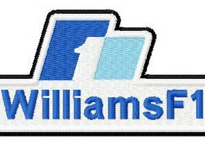 Williams F1 team logo embroidery design