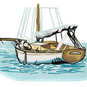 Boat embroidery design