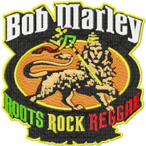 Bob Marley Logo embroidery design