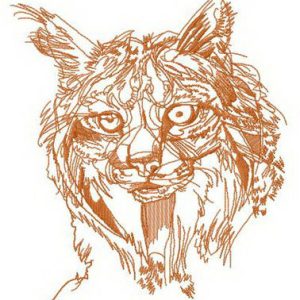 Bobcat embroidery design