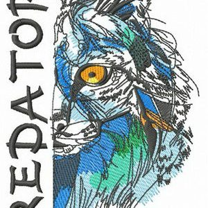 Bobcat predator embroidery design