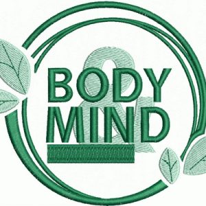 Body and mind embroidery design