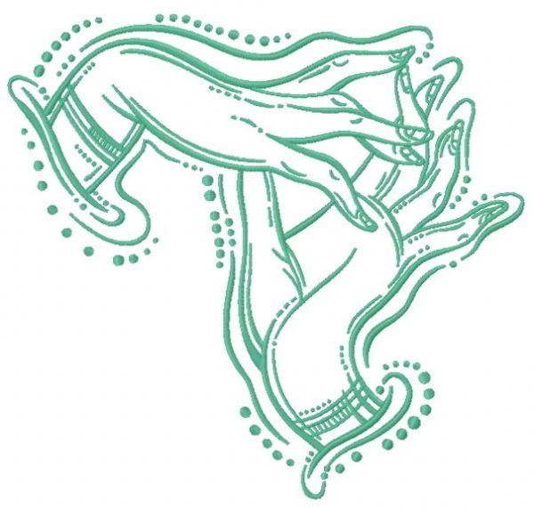 Boho hands 2 embroidery design