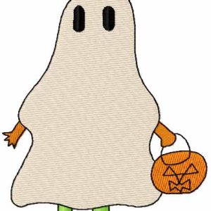 Boo costume embroidery design