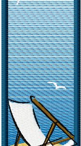 Bookmark on the beach embroidery design