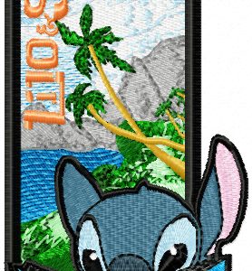 Bookmark Lilo and Stitch embroidery design