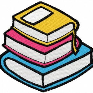 Books embroidery design