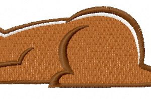 Bored dog embroidery design