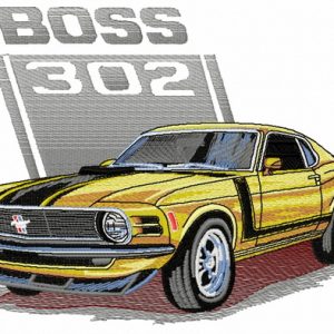 BOSS 302 car embroidery design