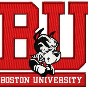 Boston University Terriers embroidery design