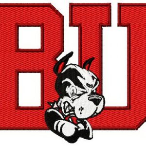 Boston University Terriers logo embroidery design