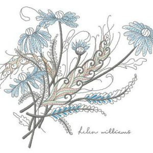 Bouquet of chamomiles embroidery design