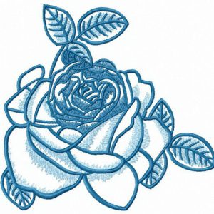 Bourbon rose embroidery design