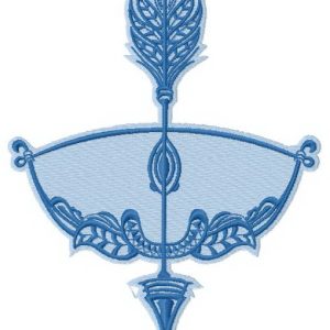 Bow and arrow embroidery design