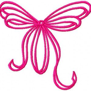 Bow embroidery design