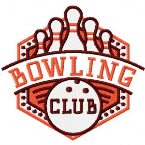Bowling club 2 embroidery design