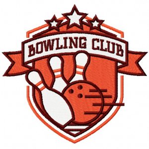 Bowling club 3 embroidery design