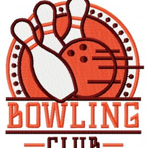 Bowling club 5 embroidery design