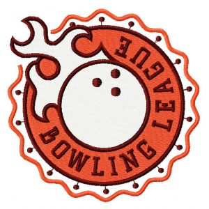 Bowling league 3 embroidery design