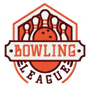 Bowling league 4 embroidery design
