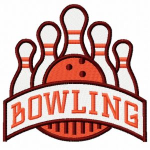 Bowling embroidery design