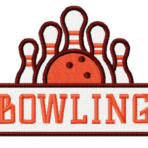 Bowling 3 embroidery design