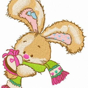 Box of candies for bunny embroidery design